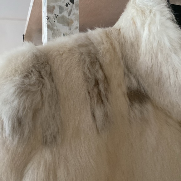 VINTAGE SERGIO VALENTE CREAM RABBIT FUR COAT | EUC | MADE IN FRANCE - Picture 14 of 16